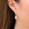 Thumbnail Image 1 of 1 CT. T.W. Composite Diamond Teardrop Starburst Drop Earrings in 14K Gold