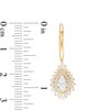 Thumbnail Image 2 of 1 CT. T.W. Composite Diamond Teardrop Starburst Drop Earrings in 14K Gold