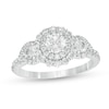 Thumbnail Image 1 of 1-1/4 CT. T.W. Diamond Past Present Future® Double Frame Engagement Ring in 14K White Gold
