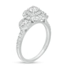 Thumbnail Image 3 of 1-1/4 CT. T.W. Diamond Past Present Future® Double Frame Engagement Ring in 14K White Gold