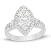 Thumbnail Image 1 of 1 CT. T.W. Marquise Diamond Frame Engagement Ring in 14K White Gold