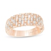 Thumbnail Image 0 of Marilyn Monroe™ Collection 1 CT. T.W. Baguette and Round Diamond Band in 14K Rose Gold