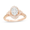 Thumbnail Image 0 of Marilyn Monroe™ Collection 1/2 CT. T.W. Diamond Frame Tri-Sides Engagement Ring in 14K Rose Gold