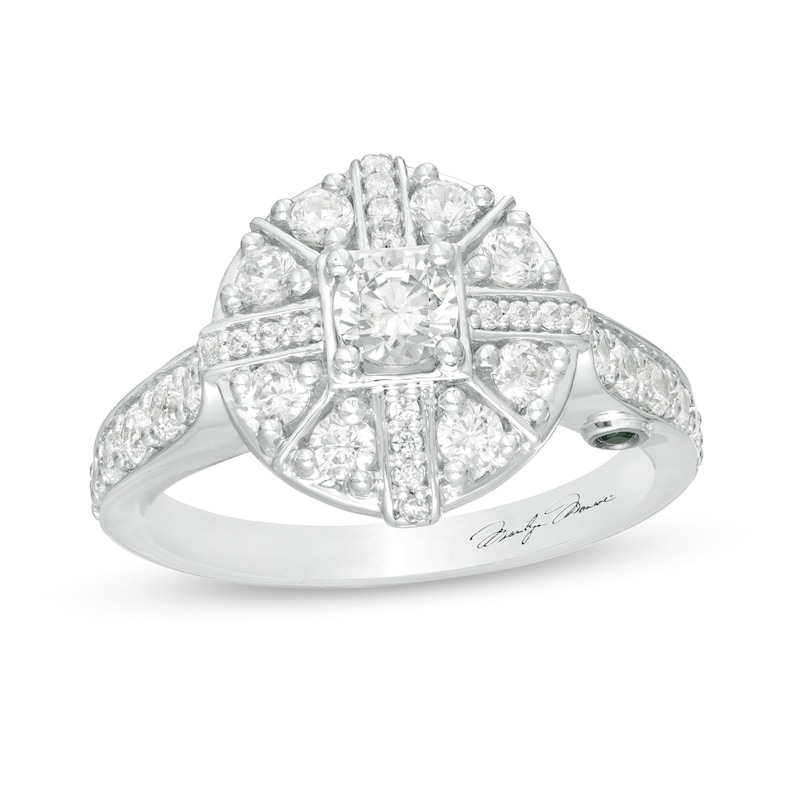 Marilyn Monroe™ Collection 1-1/4 CT. T.W. Diamond Frame Engagement Ring in 14K White Gold
