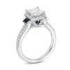 Thumbnail Image 2 of Vera Wang Love Collection 1-1/2 CT. T.W. Certified Princess-Cut Diamond Frame Engagement Ring in 14K White Gold (I/SI2)