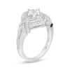 Thumbnail Image 2 of Marilyn Monroe™ Collection 1 CT. T.W. Princess-Cut Diamond Frame Vintage-Style Engagement Ring in 14K White Gold
