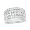 Thumbnail Image 1 of Marilyn Monroe™ Collection 2 CT. T.W. Diamond Multi-Row Vintage-Style Anniversary Band in 14K White Gold