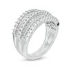 Thumbnail Image 2 of Marilyn Monroe™ Collection 1 CT. T.W. Diamond Multi-Row Anniversary Ring in 14K White Gold