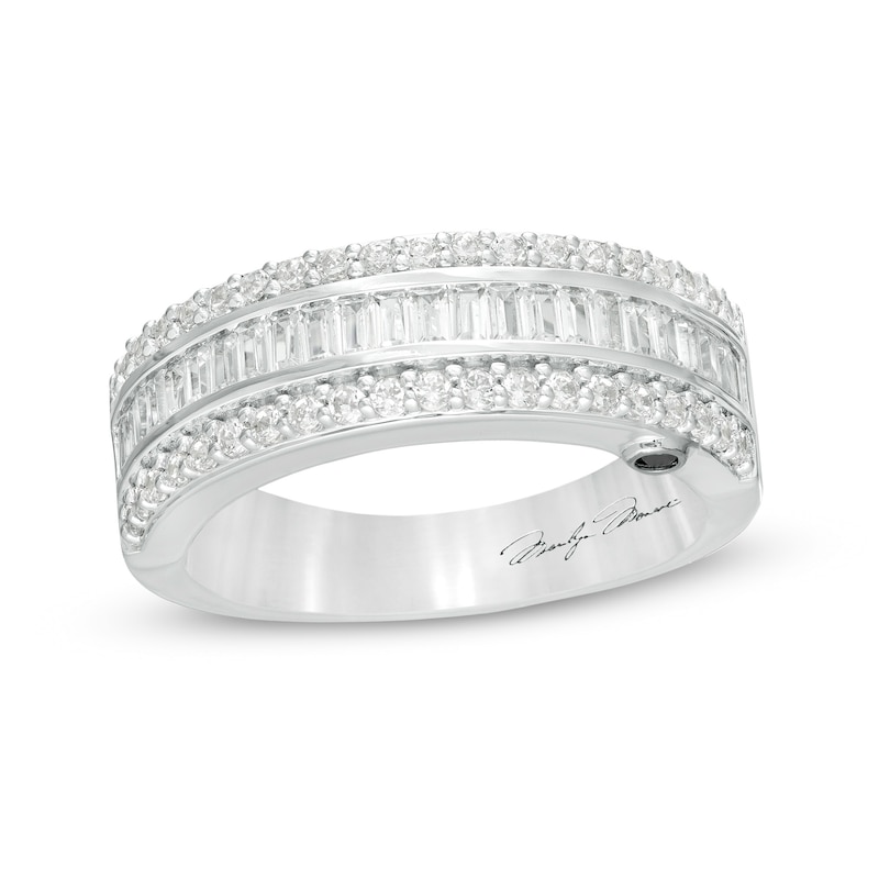 Main Image 1 of Marilyn Monroe™ Collection 3/4 CT. T.W. Diamond Multi-Row Anniversary Band in 14K White Gold