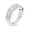 Thumbnail Image 2 of Marilyn Monroe™ Collection 3/4 CT. T.W. Diamond Multi-Row Anniversary Band in 14K White Gold