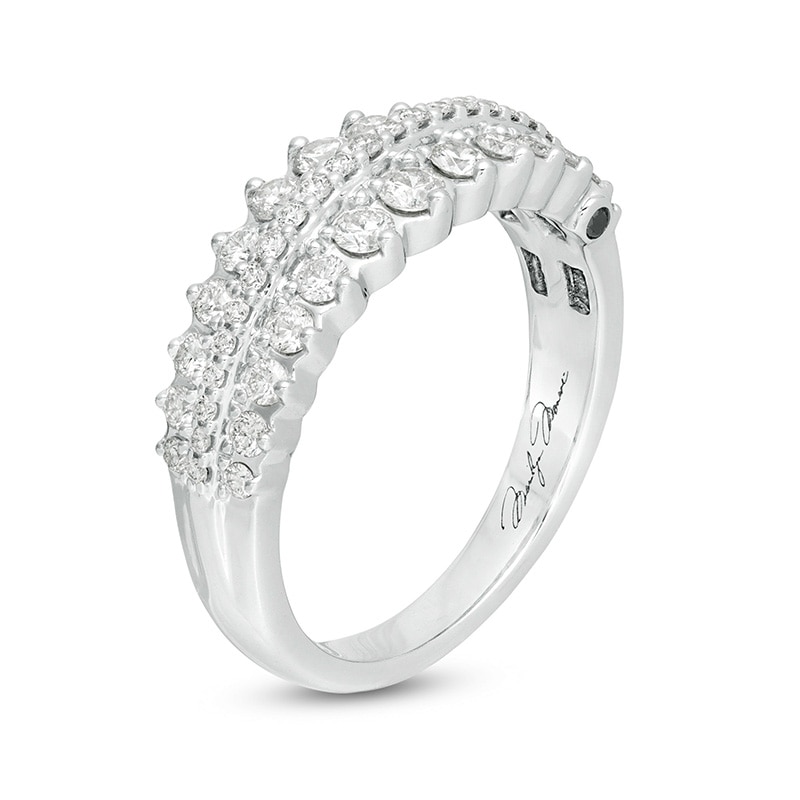 Main Image 2 of Marilyn Monroe™ Collection 3/4 CT. T.W. Diamond Scallop-Edge Anniversary Band in 14K White Gold