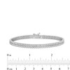 Thumbnail Image 4 of Lab-Created White Sapphire Double Row Bracelet in Sterling Silver - 7.5"