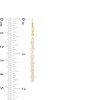 Thumbnail Image 3 of Alternating Lab-Created White Sapphire Linear Drop Earrings in Sterling Silver with 18K Gold Plate