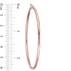 Thumbnail Image 2 of 55.0mm Tube Hoop Earrings in 14K Rose Gold