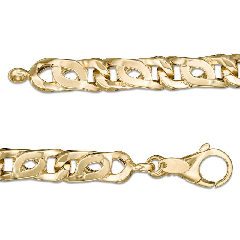 7.0mm Twisted Almond Link Chain Necklace in 14K Gold - 24"