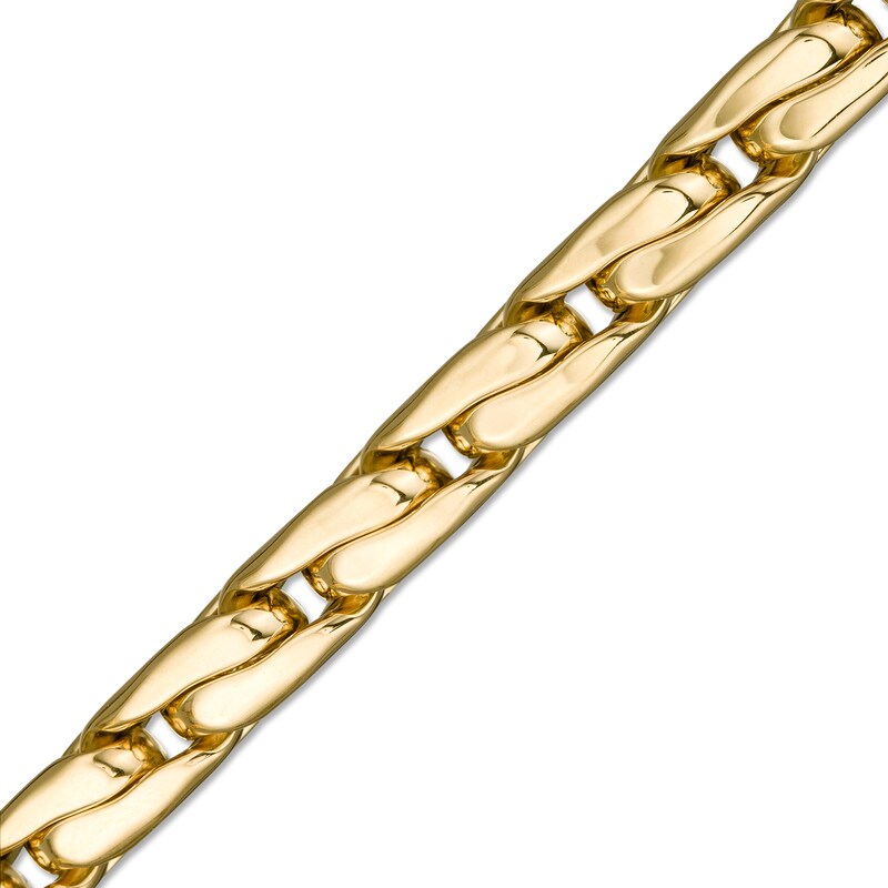 Men's 5.5mm Twisted Square Link Chain Bracelet in 14K Gold - 8.5"