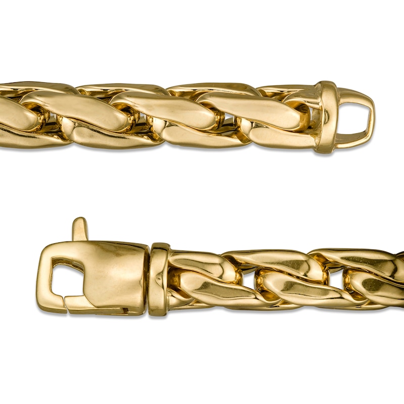 Men's 5.5mm Twisted Square Link Chain Bracelet in 14K Gold - 8.5"