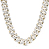 Thumbnail Image 0 of 11.3mm Diamond-Cut Curb Chain Necklace in Hollow 14K Two-Tone Gold - 24"