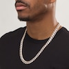 Thumbnail Image 1 of 11.3mm Diamond-Cut Curb Chain Necklace in Hollow 14K Two-Tone Gold - 24"