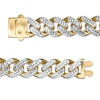 Thumbnail Image 2 of 11.3mm Diamond-Cut Curb Chain Necklace in Hollow 14K Two-Tone Gold - 24"