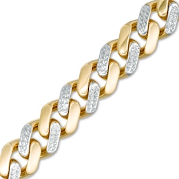 Zales Men's 9.2mm Cuban Link Bracelet in 10K Gold - 9.0