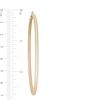 79.0 x 78.0mm Textured Tube Hoop Earrings in 14K Gold