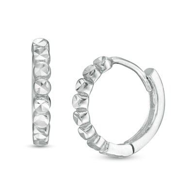 Round Cut White Cubic Zirconia Hoop Earrings in14k Rose Gold Over Sterling Silver 0.23 cttw Round Cut White Cubic Zirconia Hoop Earrings in14k Rose Gold Over Sterling Silver 0.23 cttw