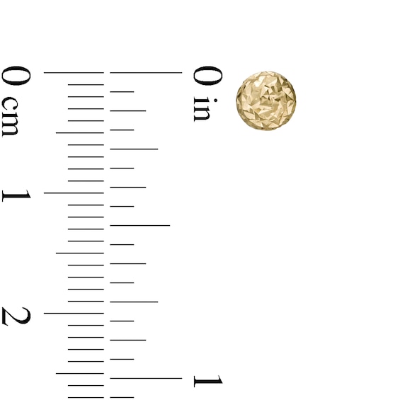 5.0mm Diamond-Cut Ball Stud Earrings in 14K Gold