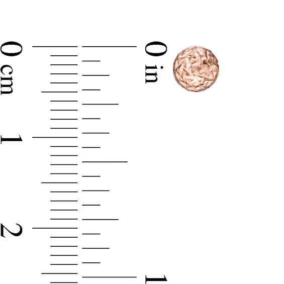 5.0mm Diamond-Cut Ball Stud Earrings in 14K Rose Gold