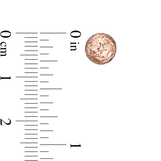 7.0mm Diamond-Cut Ball Stud Earrings in 14K Rose Gold
