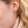 Thumbnail Image 2 of 5.0mm Diamond-Cut Stripe Pattern Ball Stud Earrings in 14K Gold