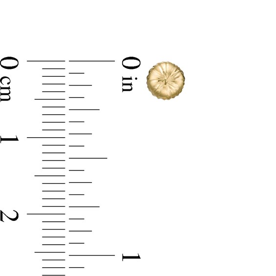 5.0mm Diamond-Cut Stripe Pattern Ball Stud Earrings in 14K Gold