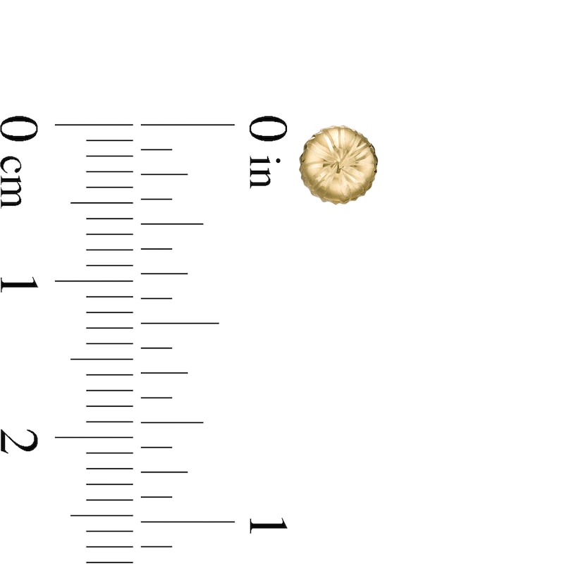 Main Image 3 of 5.0mm Diamond-Cut Stripe Pattern Ball Stud Earrings in 14K Gold