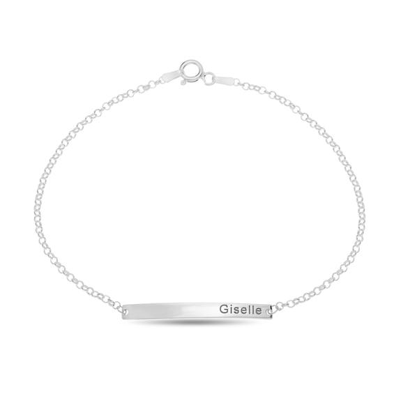 Engravable Name Bar Bracelet (1 Line) - 8.0"