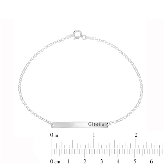 Engravable Name Bar Bracelet (1 Line) - 8.0"