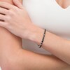 Thumbnail Image 2 of Lab-Created Black Spinel and White Sapphire Tennis Bracelet in Sterling Silver - 7.25"