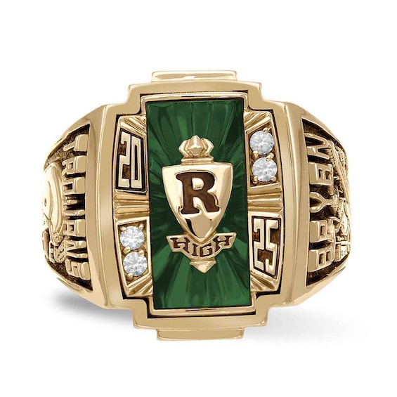 High School Class Ring by ArtCarved (1 Stone)