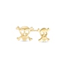 Thumbnail Image 0 of Skull and Crossbones Stud Earrings in 14K Gold