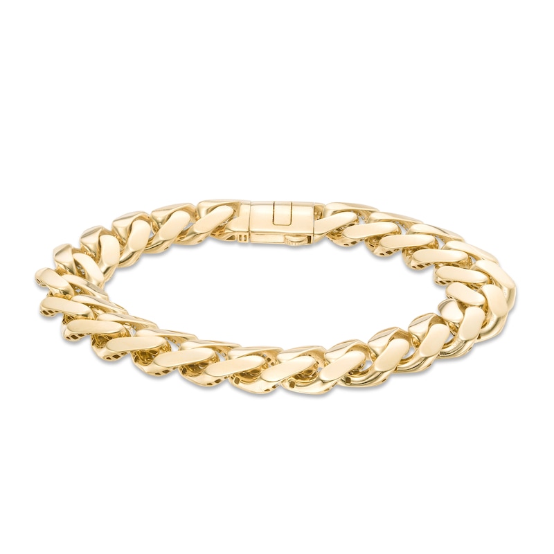 9.5mm Hollow Curb Chain Bracelet in 14K Gold - 7.0