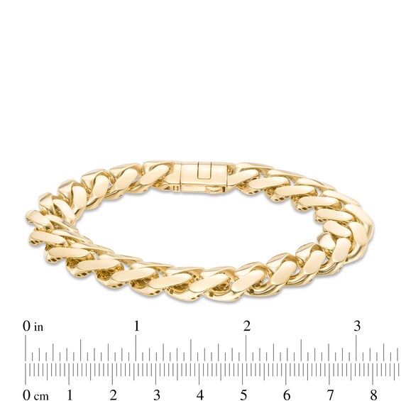 9.5mm Curb Chain Bracelet in Hollow 14K Gold - 7.0"