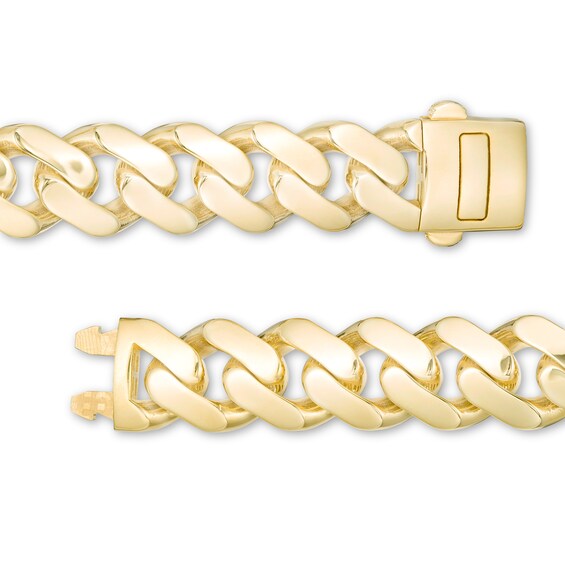 13.5mm Cuban Curb Chain Bracelet in Hollow 14K Gold - 8.5"
