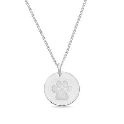 Dog Name and Paw Print Personalized Sterling Silver Necklace Dog Lover Jewelry Dog Name and Paw Print Personalized Sterling Silver Necklace Dog Lover Jewelry