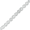 Thumbnail Image 1 of 1/4 CT. T.W. Diamond "XO" Bracelet in Sterling Silver - 7.25"