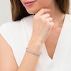 Thumbnail Image 2 of 1/4 CT. T.W. Diamond "XO" Bracelet in Sterling Silver - 7.25"