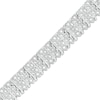 Thumbnail Image 1 of 1 CT. T.W. Diamond Vertical Heart Bracelet in Sterling Silver - 7.25"