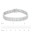 Thumbnail Image 3 of 1 CT. T.W. Diamond Vertical Heart Bracelet in Sterling Silver - 7.25"