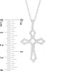 Thumbnail Image 3 of 1/2 CT. T.W. Diamond Gothic-Style Flared Cross Pendant in 10K White Gold