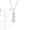 Thumbnail Image 1 of 1/2 CT. T.W. Multi-Diamond Graduated Three Stone Flower Pendant in 10K White Gold