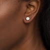 Thumbnail Image 2 of 1 CT. T.W. Multi-Diamond Floral Stud Earrings in 10K White Gold