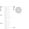 Thumbnail Image 3 of 1 CT. T.W. Multi-Diamond Floral Stud Earrings in 10K White Gold